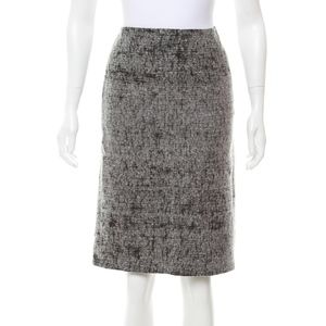 Prada Black and Grey Pencil Skirt